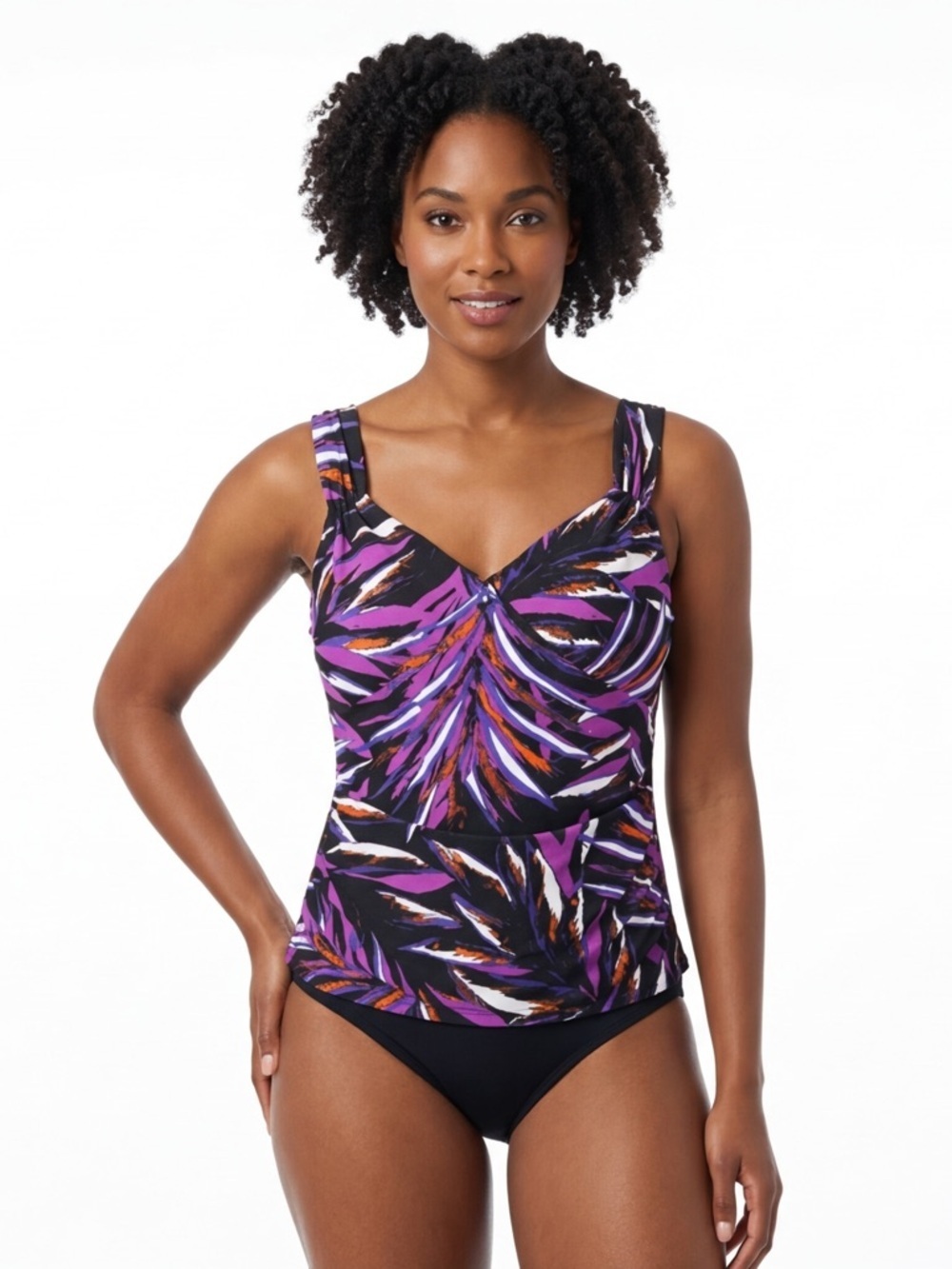 Lands End Women’s Plus Size Tankini Underwire Tummy Control 16W